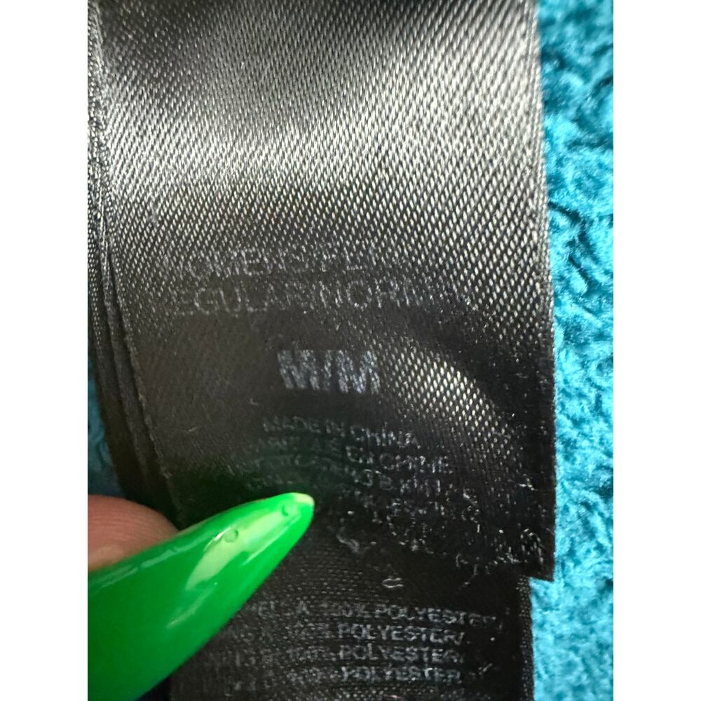 The North Face womens turquoise full zip fleece size M - Picture 7 of 7